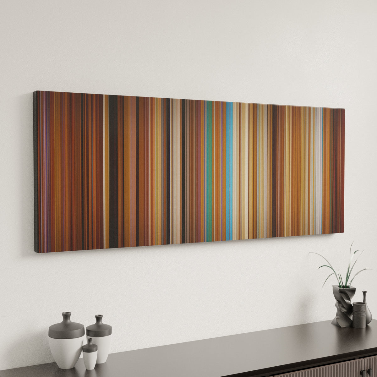 The Life Aquatic with Steve Zissou canvas art in modern interior - movie color palette