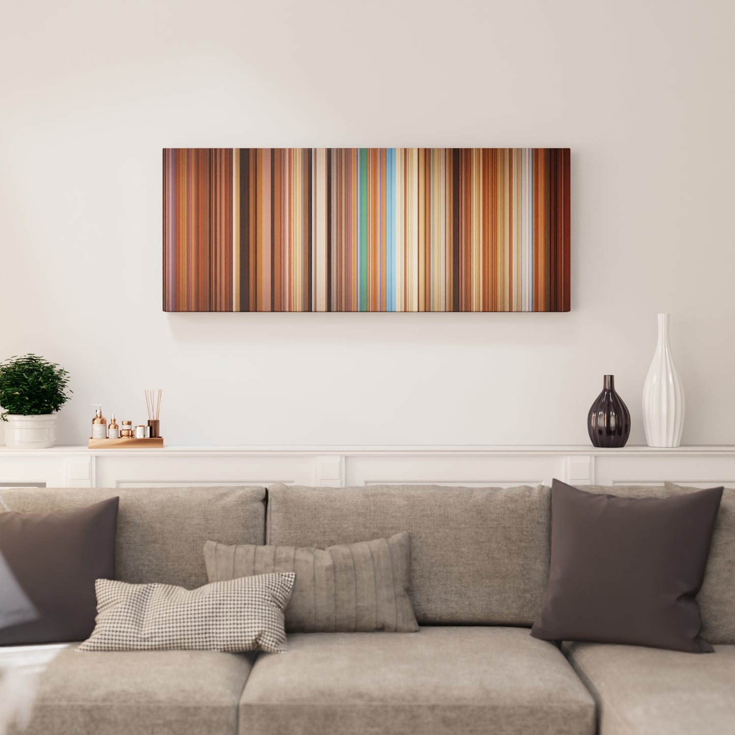 Living room interior with The Life Aquatic with Steve Zissou Frome on the wall