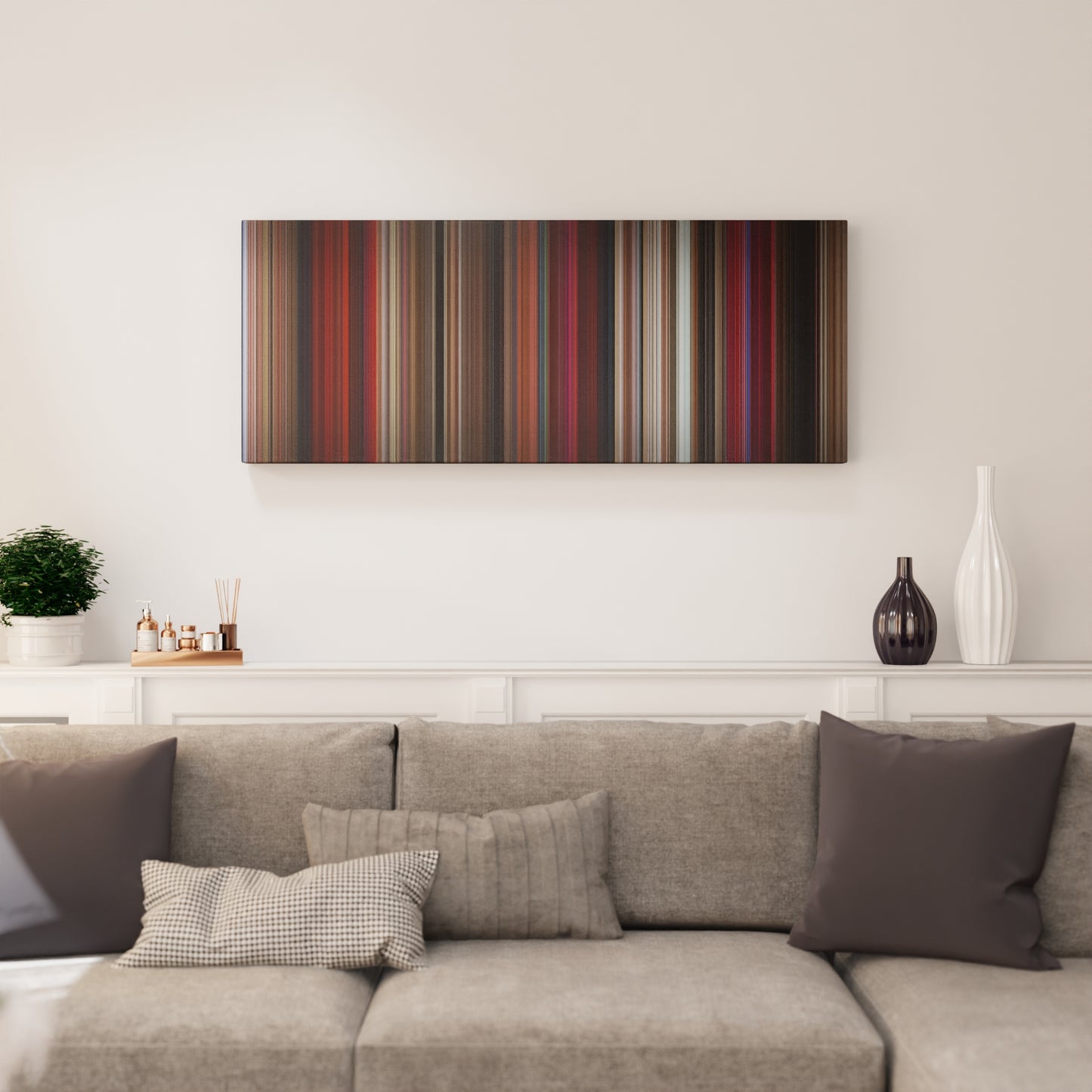 Living room interior with Saturday Night Fever Frome on the wall