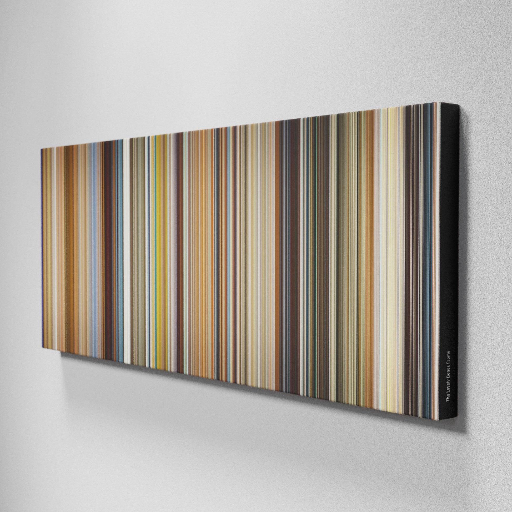 Side view of Buff's of The Lovely Bones Frome on the wall