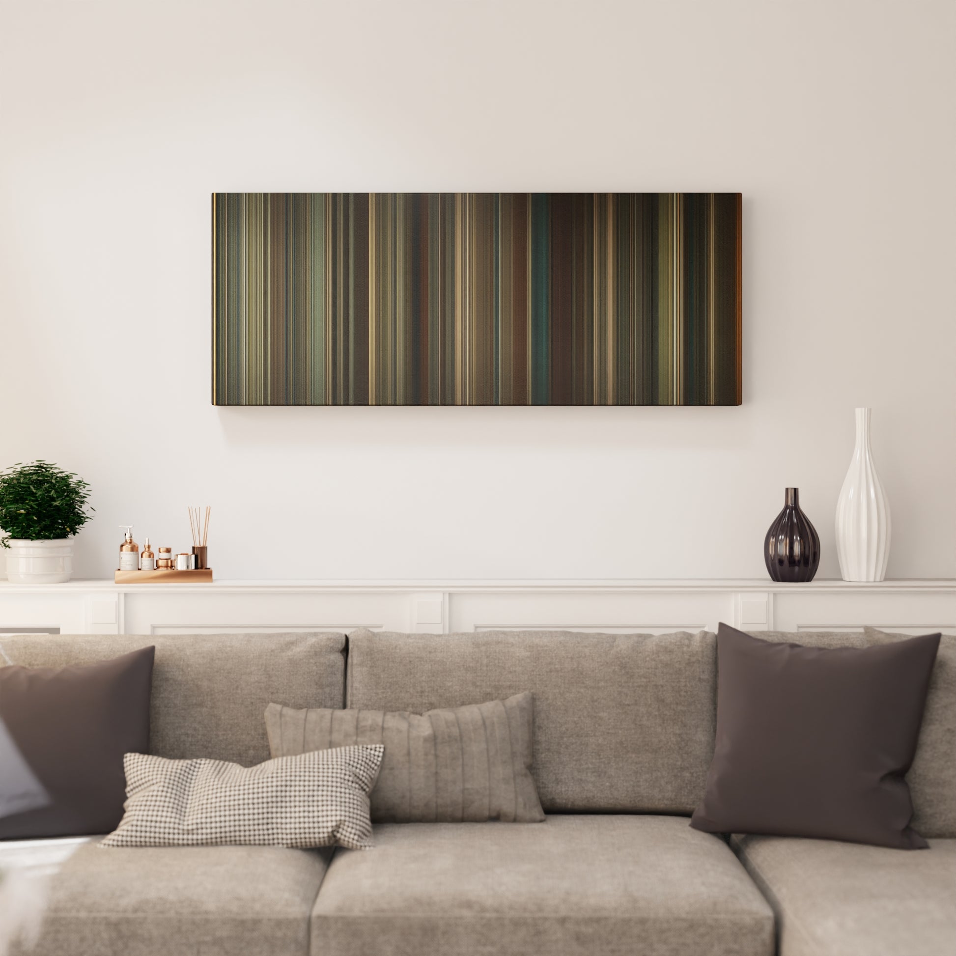 Living room interior with The Imitation Game Frome on the wall