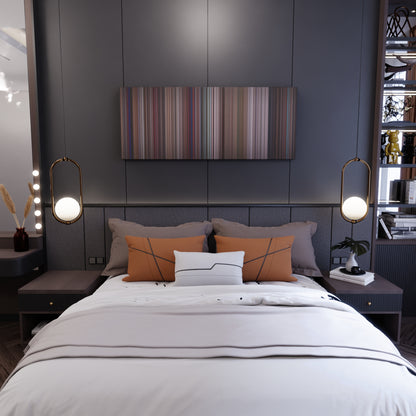 Bedroom interior with Live and Let Die Frome on the wall