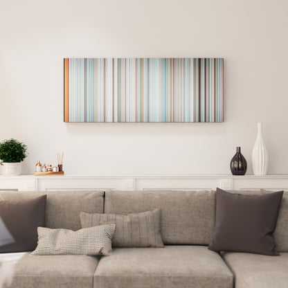 Living room interior with The Endless Summer Frome on the wall