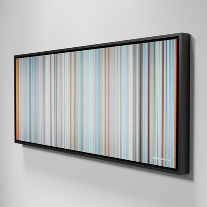 Side view of Framed Buff's of The Endless Summer Frome on the wall