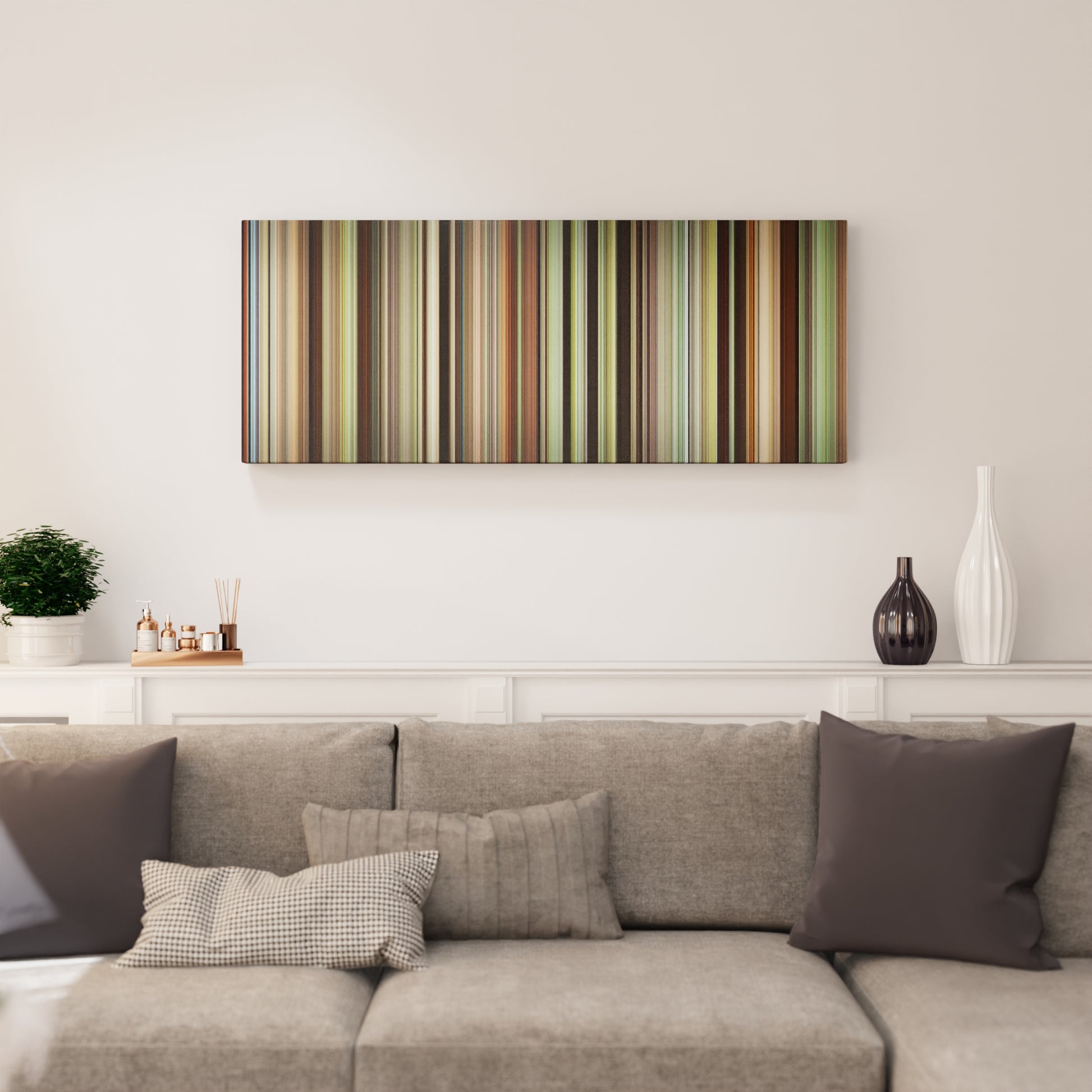 Living room interior with Out Of Africa Frome on the wall