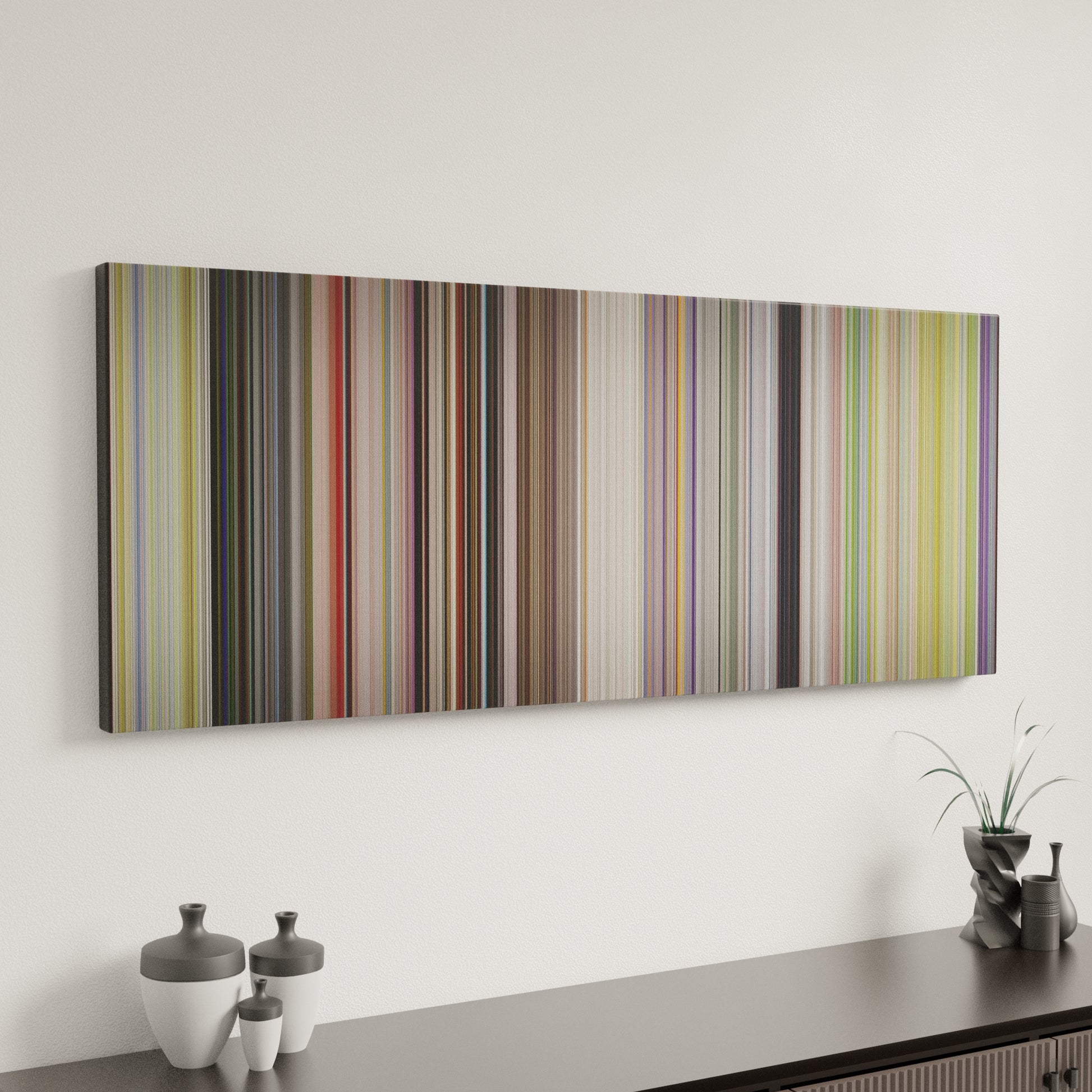 Minimal interior design with Yellow Submarine Frome on the wall