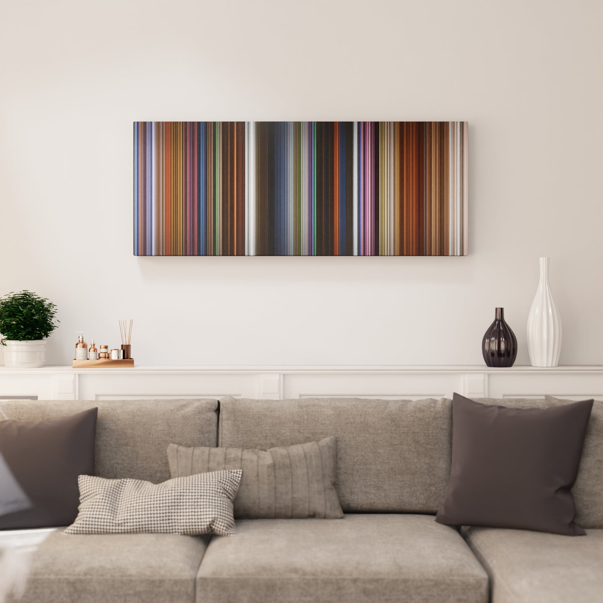 Living room interior with How to Train Your Dragon: The Hidden World Frome on the wall