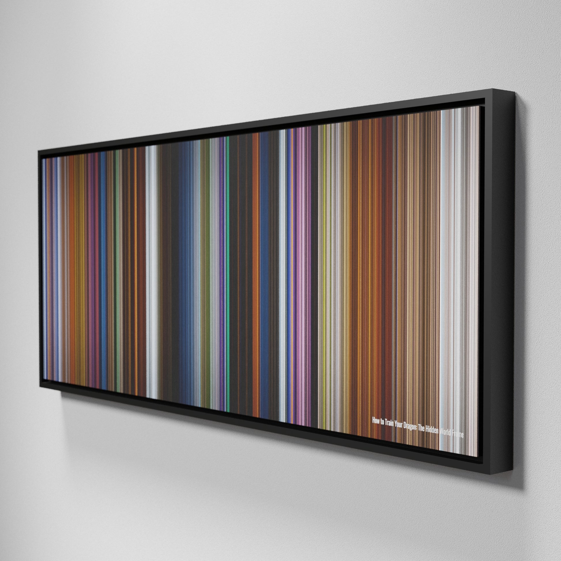 Side view of Framed Buff's of How to Train Your Dragon: The Hidden World Frome on the wall