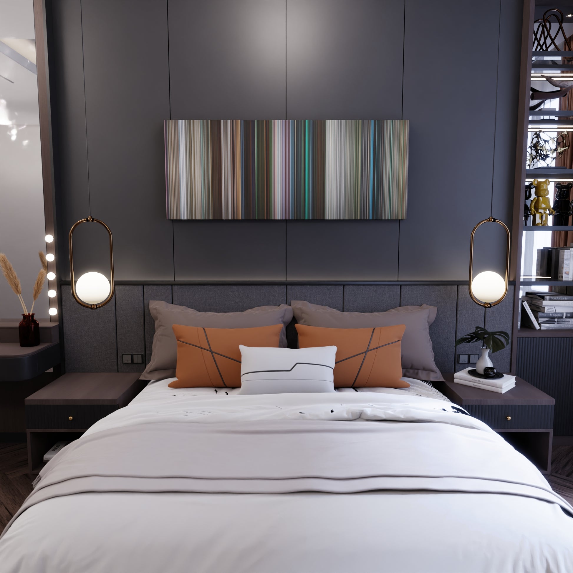 Bedroom interior with How to Train Your Dragon 2 Frome on the wall