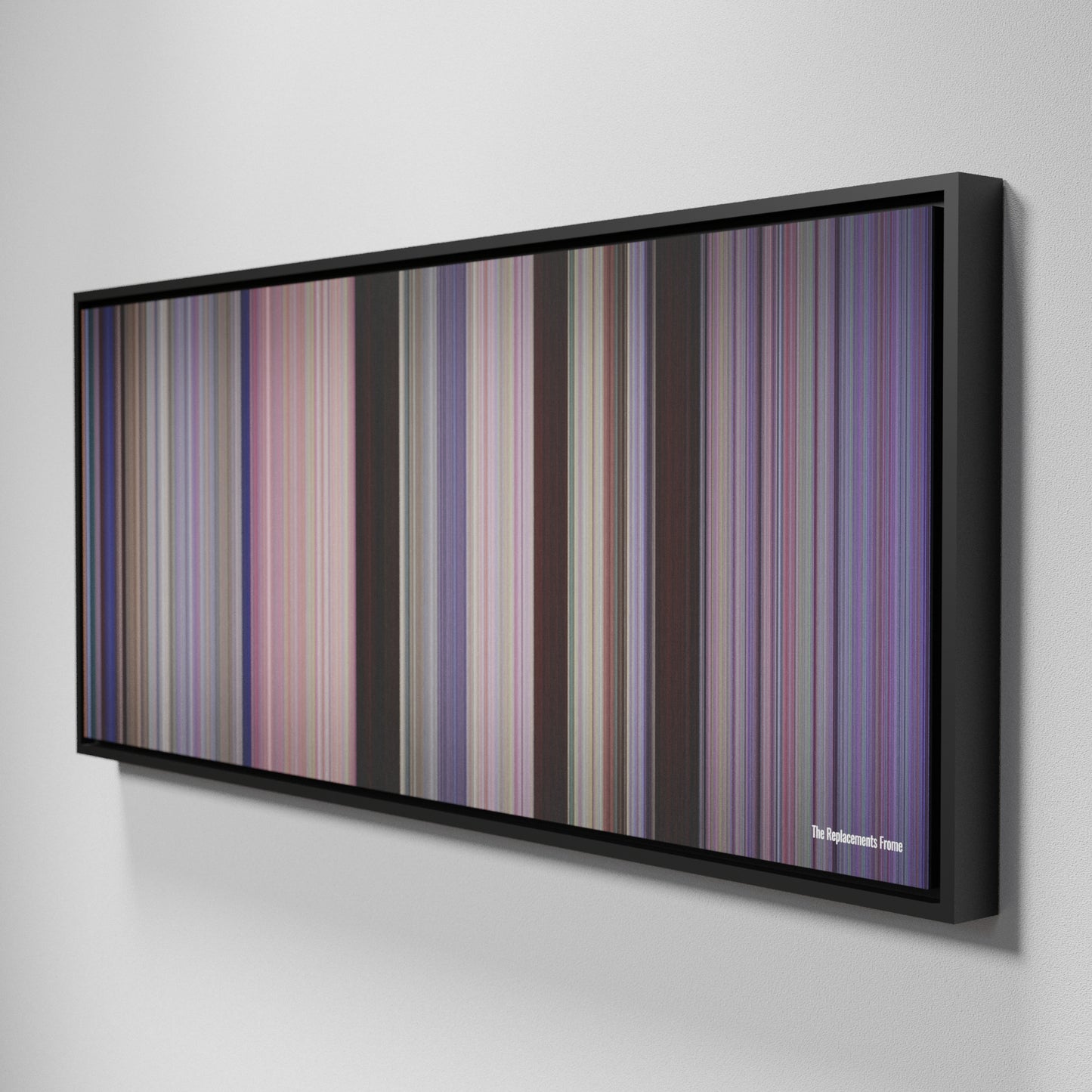 Side view of Framed Buff's of The Replacements Frome on the wall