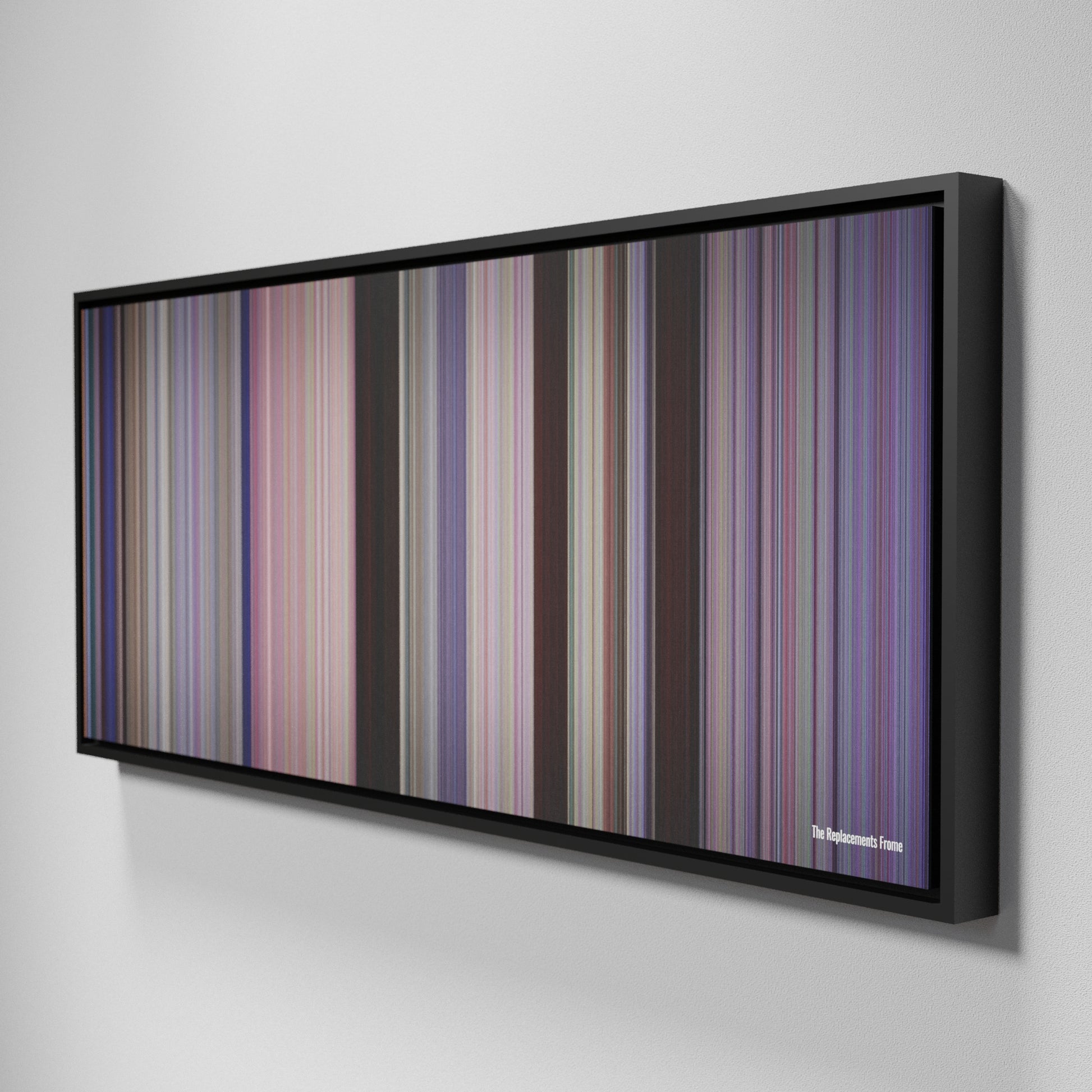 Side view of Framed Buff's of The Replacements Frome on the wall