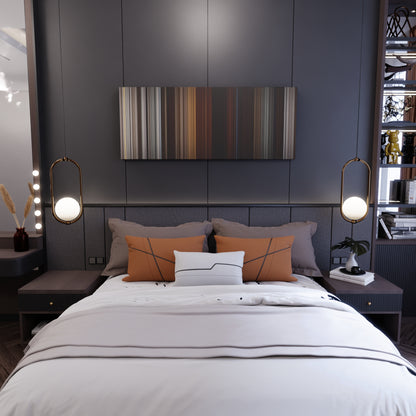 Bedroom interior with Anne with an E: Memory Has as Many Moods as the Temper Frome on the wall