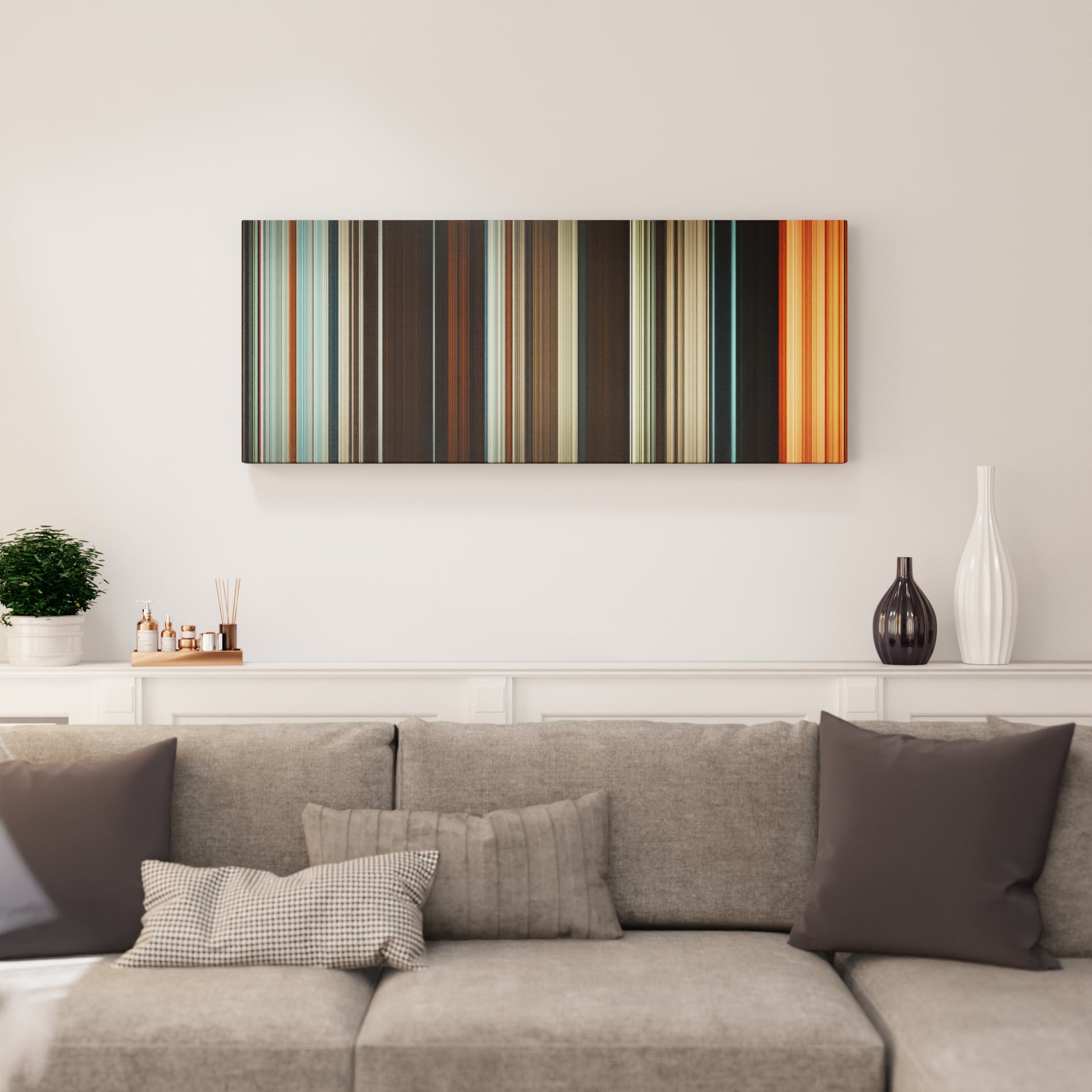 Living room interior with Macbeth Frome on the wall