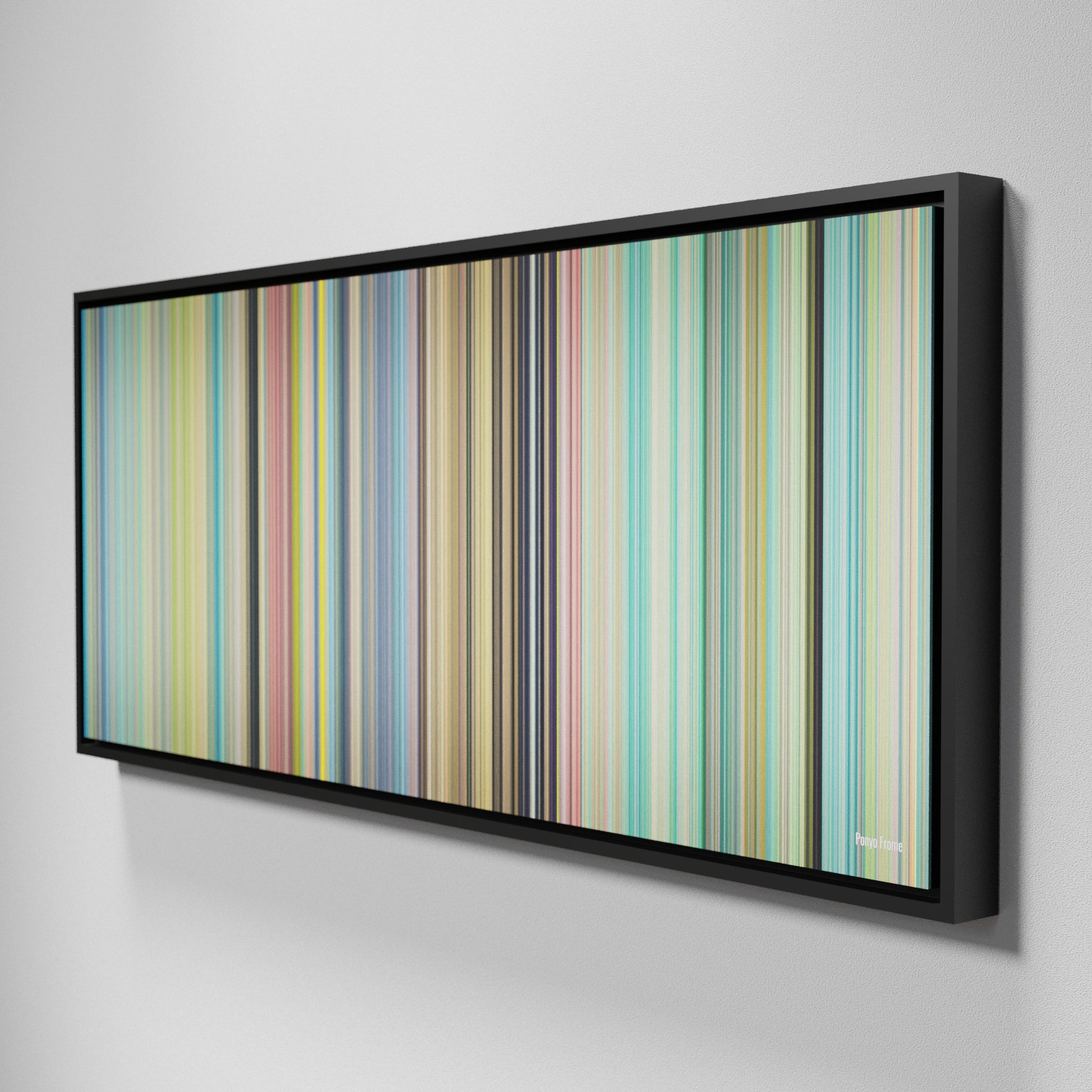 Side view of Framed Buff's of Ponyo Frome on the wall