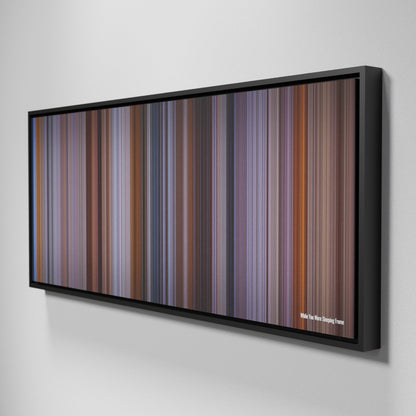 Side view of Framed Buff's of While You Were Sleeping Frome on the wall