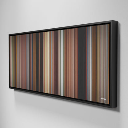 Side view of Framed Buff's of Once Frome on the wall