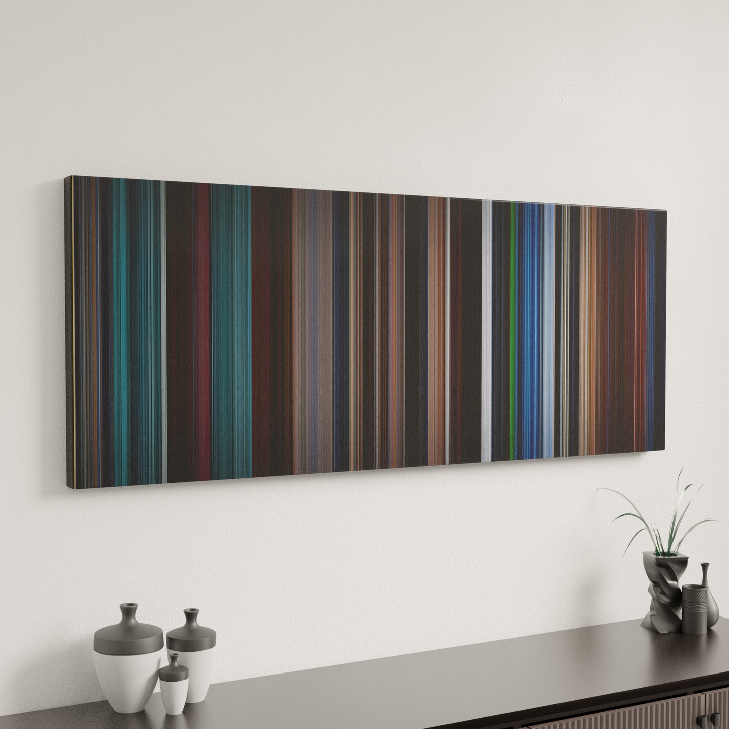 Minimal interior design with Joe Versus the Volcano Frome on the wall