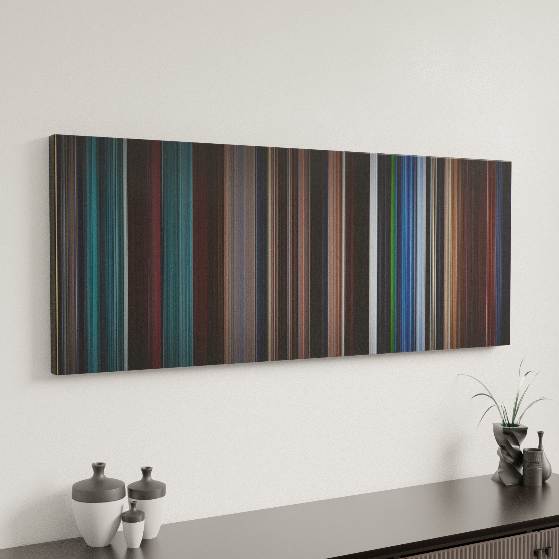 Minimal interior design with Joe Versus the Volcano Frome on the wall