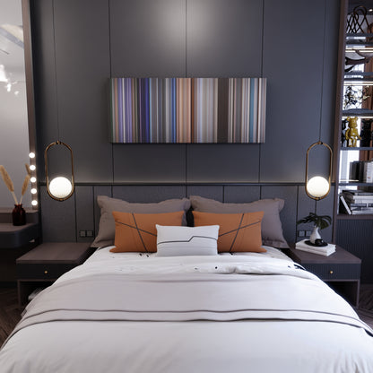 Bedroom interior with Solaris Frome on the wall