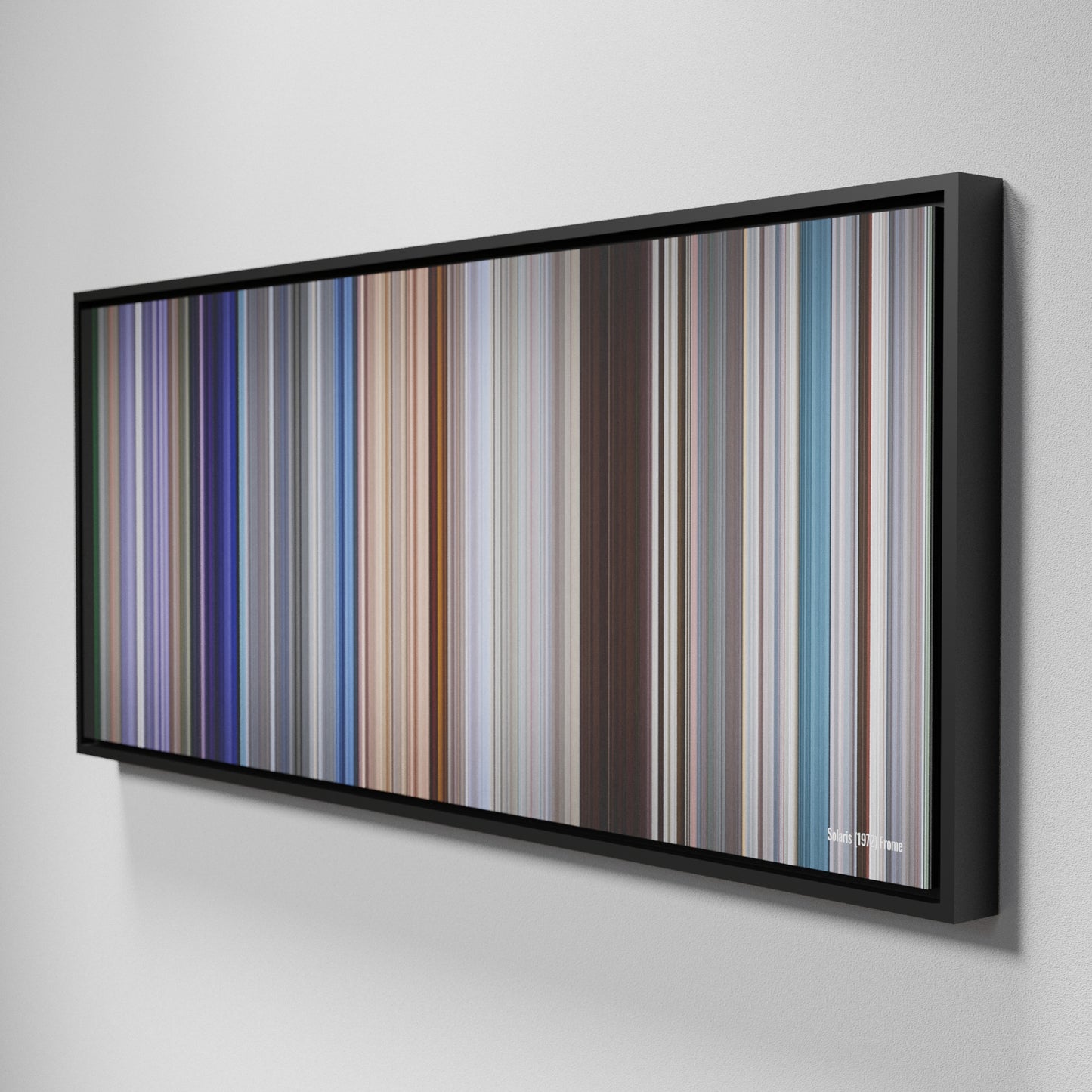 Side view of Framed Buff's of Solaris Frome on the wall