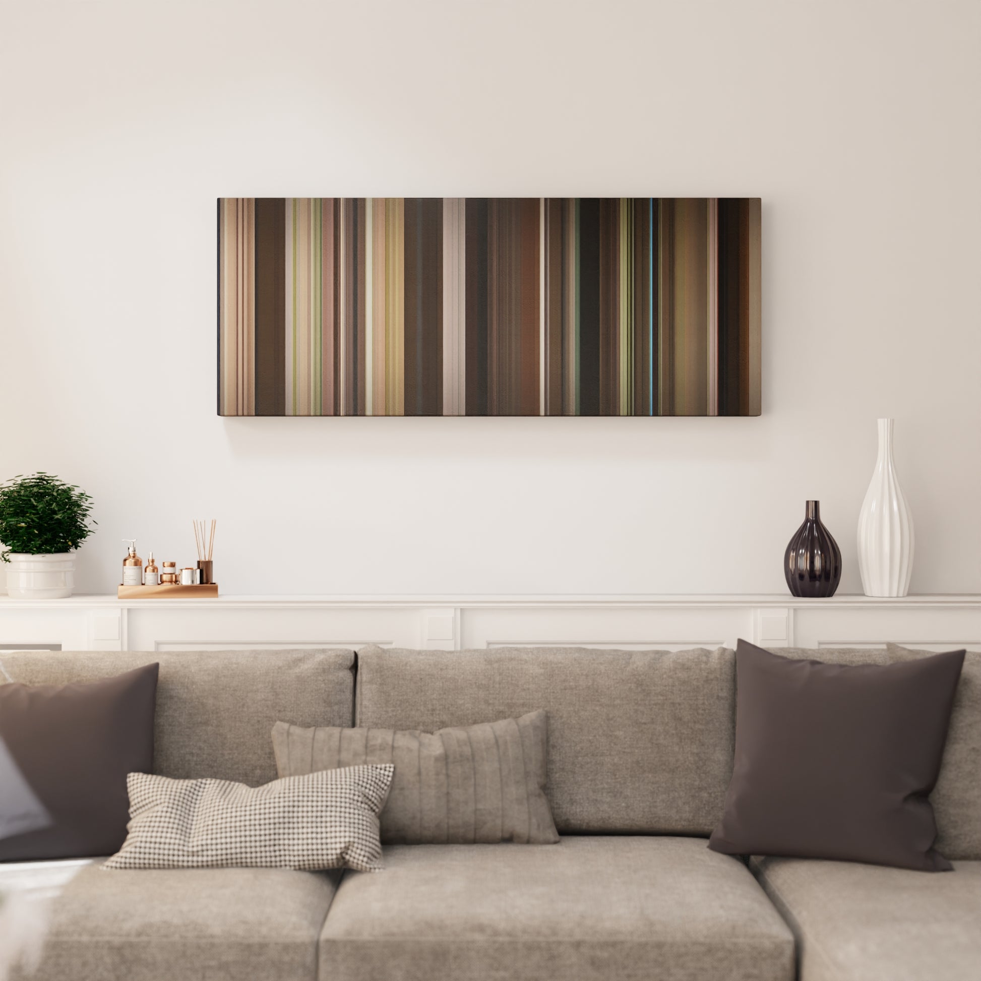 Living room interior with Sling Blade Frome on the wall