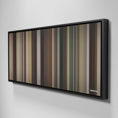 Side view of Framed Buff's of Sling Blade Frome on the wall