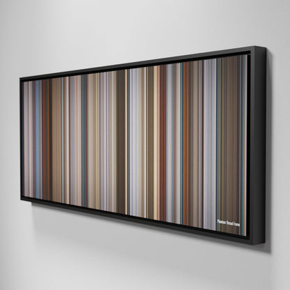 Side view of Framed Buff's of Phantom Thread Frome on the wall