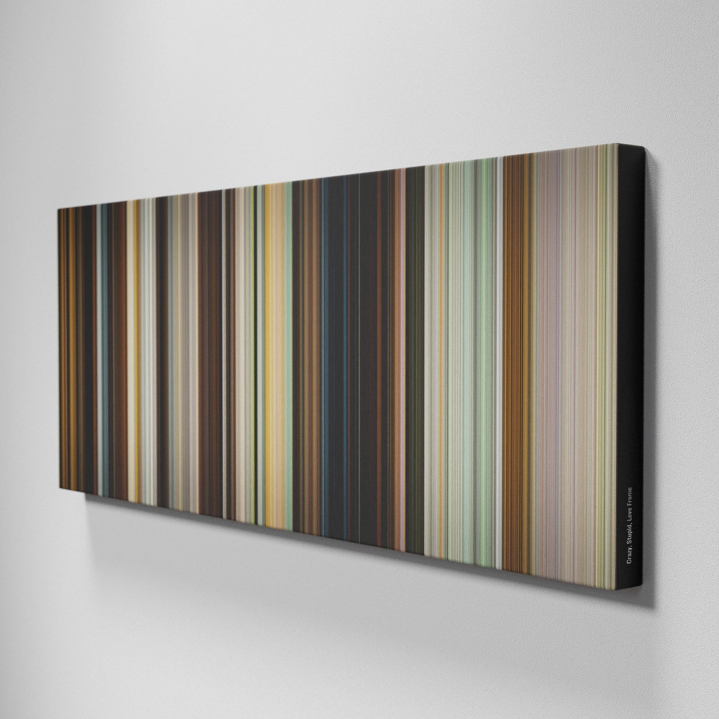 Side view of Buff's of Crazy, Stupid, Love Frome on the wall