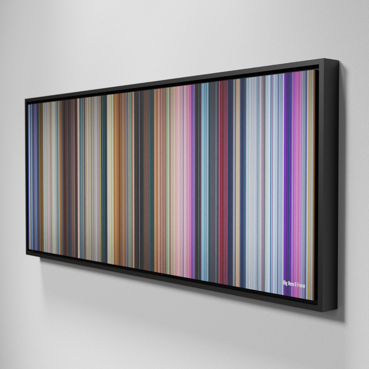 Side view of Framed Buff's of Big Hero 6 Frome on the wall