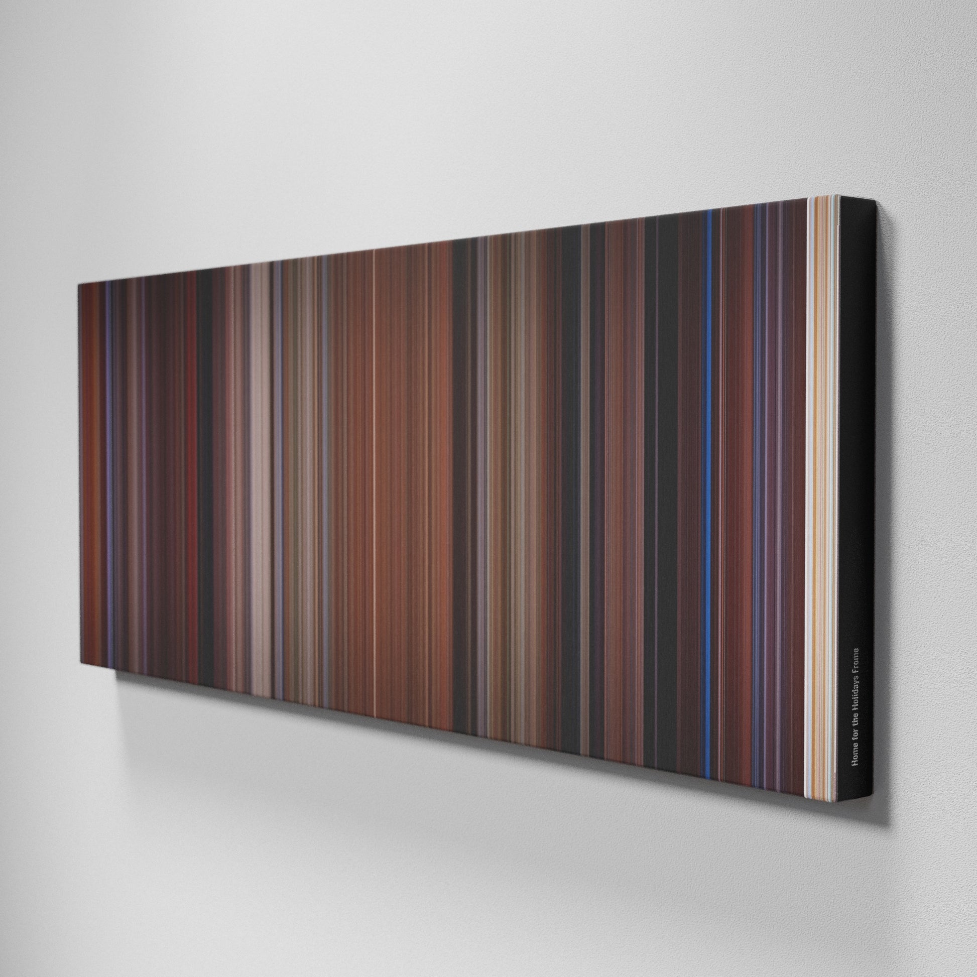 Side view of Buff's of Home for the Holidays Frome on the wall