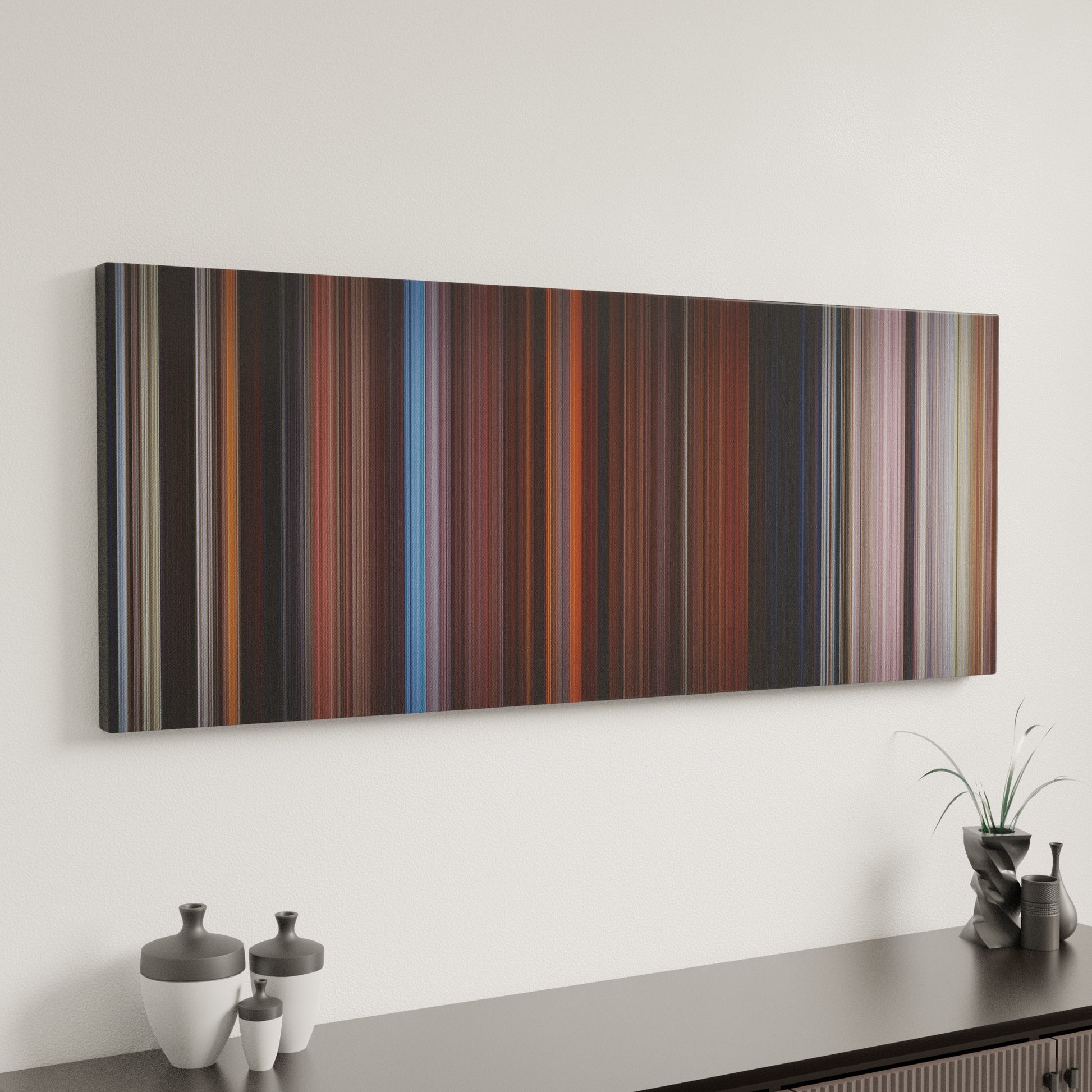 Minimal interior design with Far and Away Frome on the wall