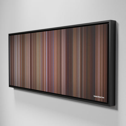 Side view of Framed Buff's of Crossing Delancey Frome on the wall