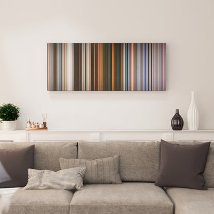 Living room interior with Spider-Man: Far from Home Frome on the wall