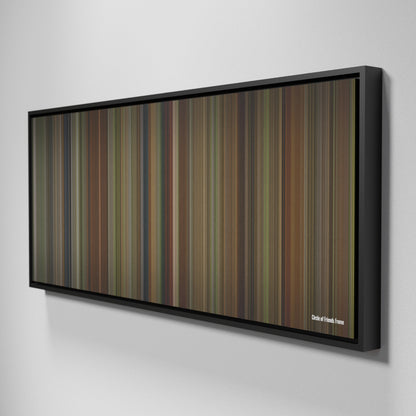 Side view of Framed Buff's of Circle of Friends Frome on the wall