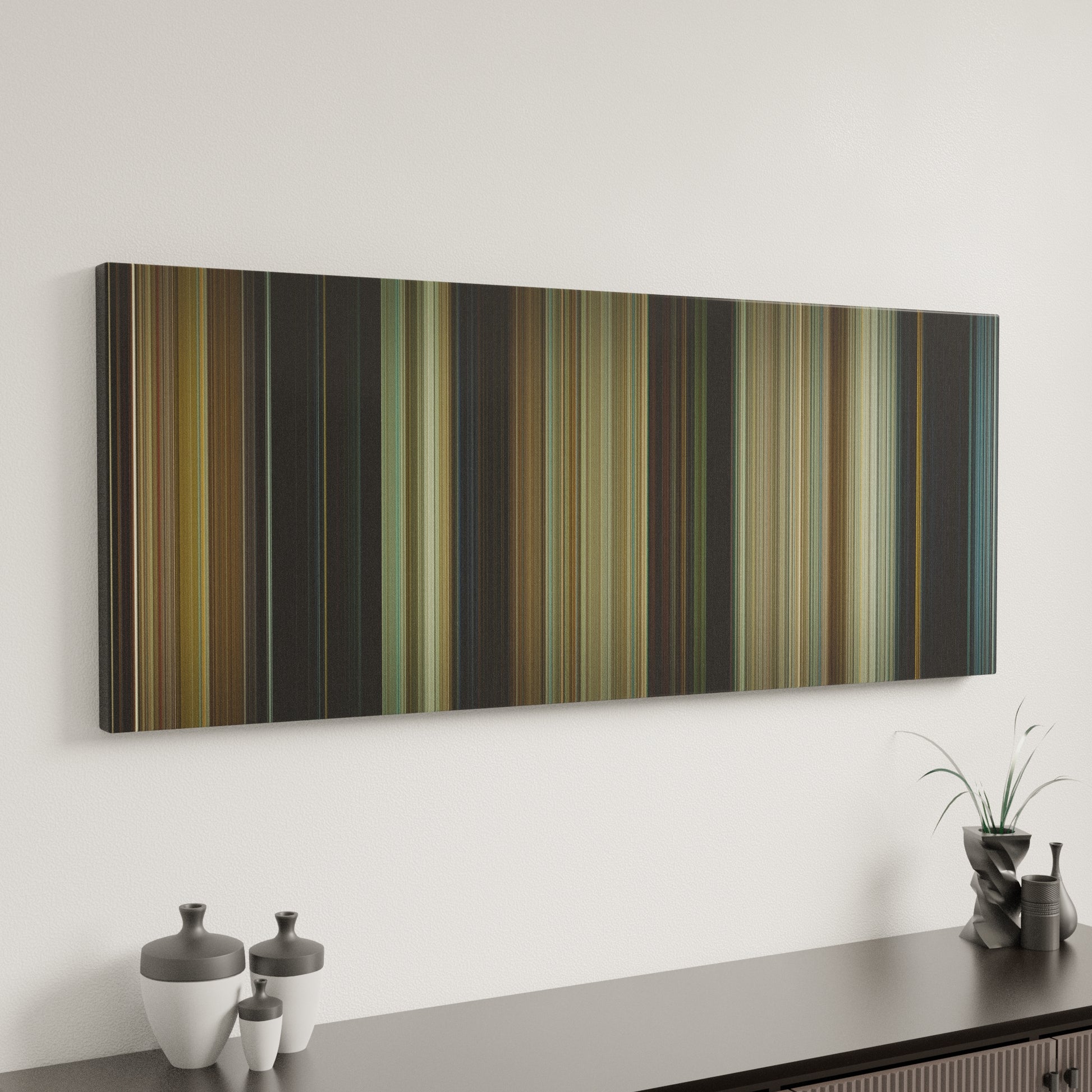 Minimal interior design with Paul Frome on the wall