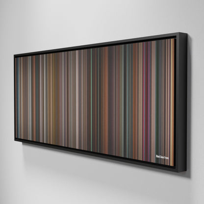 Side view of Framed Buff's of Black Swan Frome on the wall