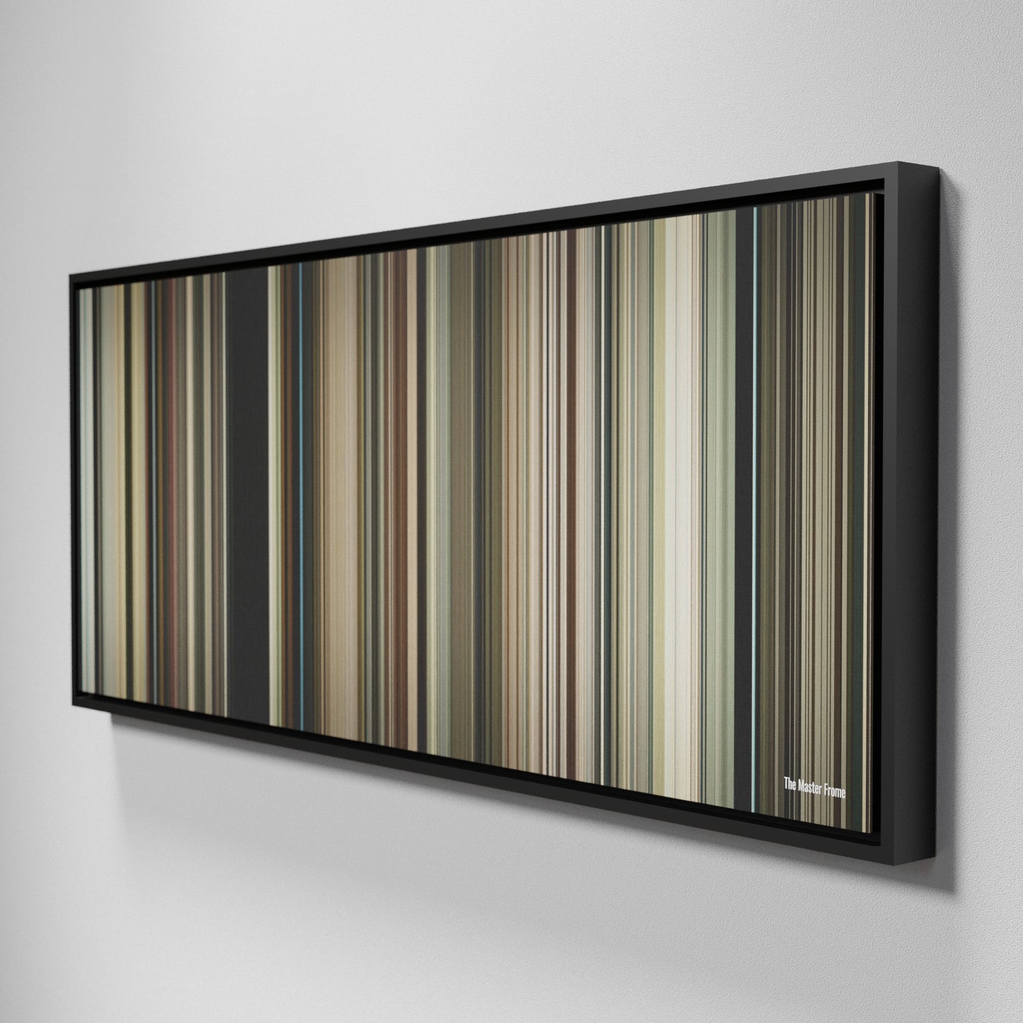 Side view of Framed Buff's of The Master Frome on the wall