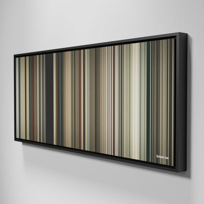 Side view of Framed Buff's of The Master Frome on the wall