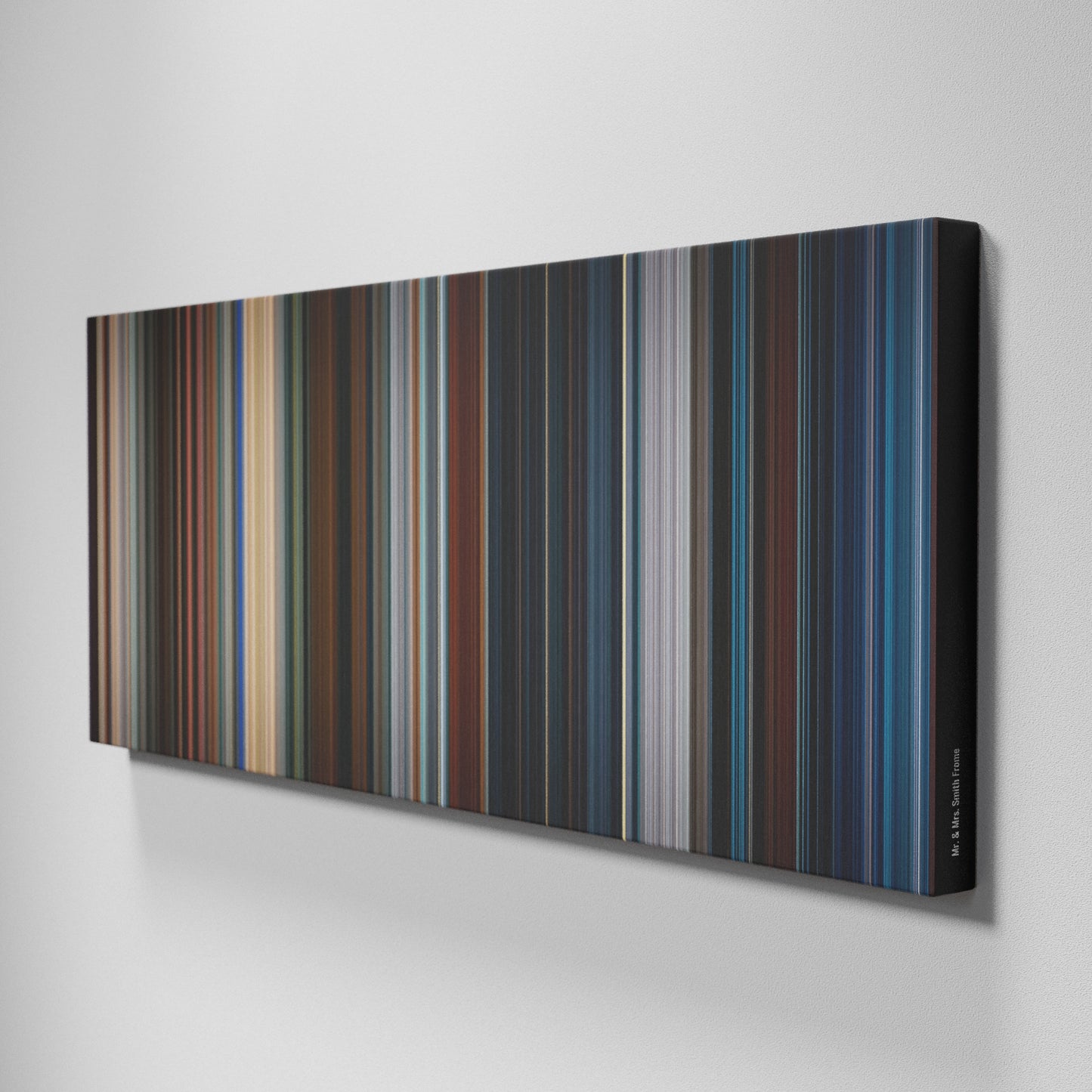 Side view of Buff's of Mr. & Mrs. Smith Frome on the wall