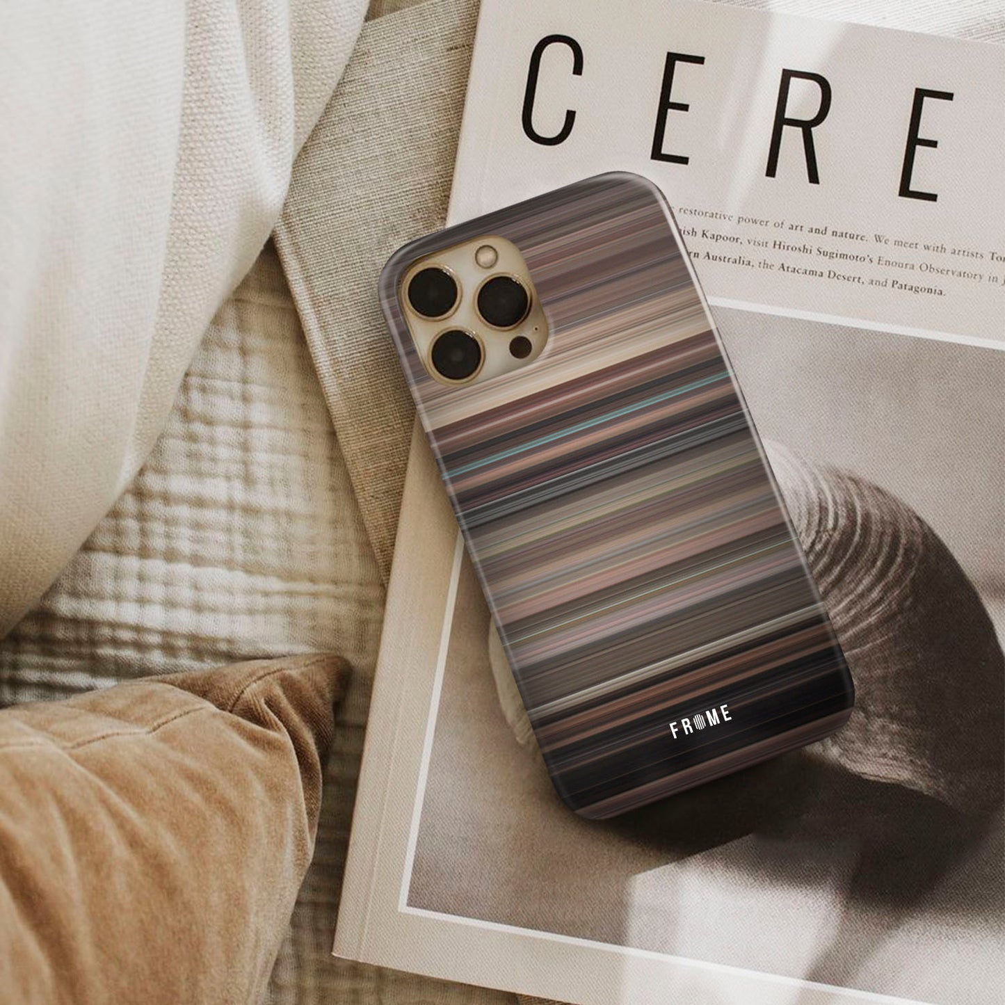 annie (1982) Frome phone case next to interior items