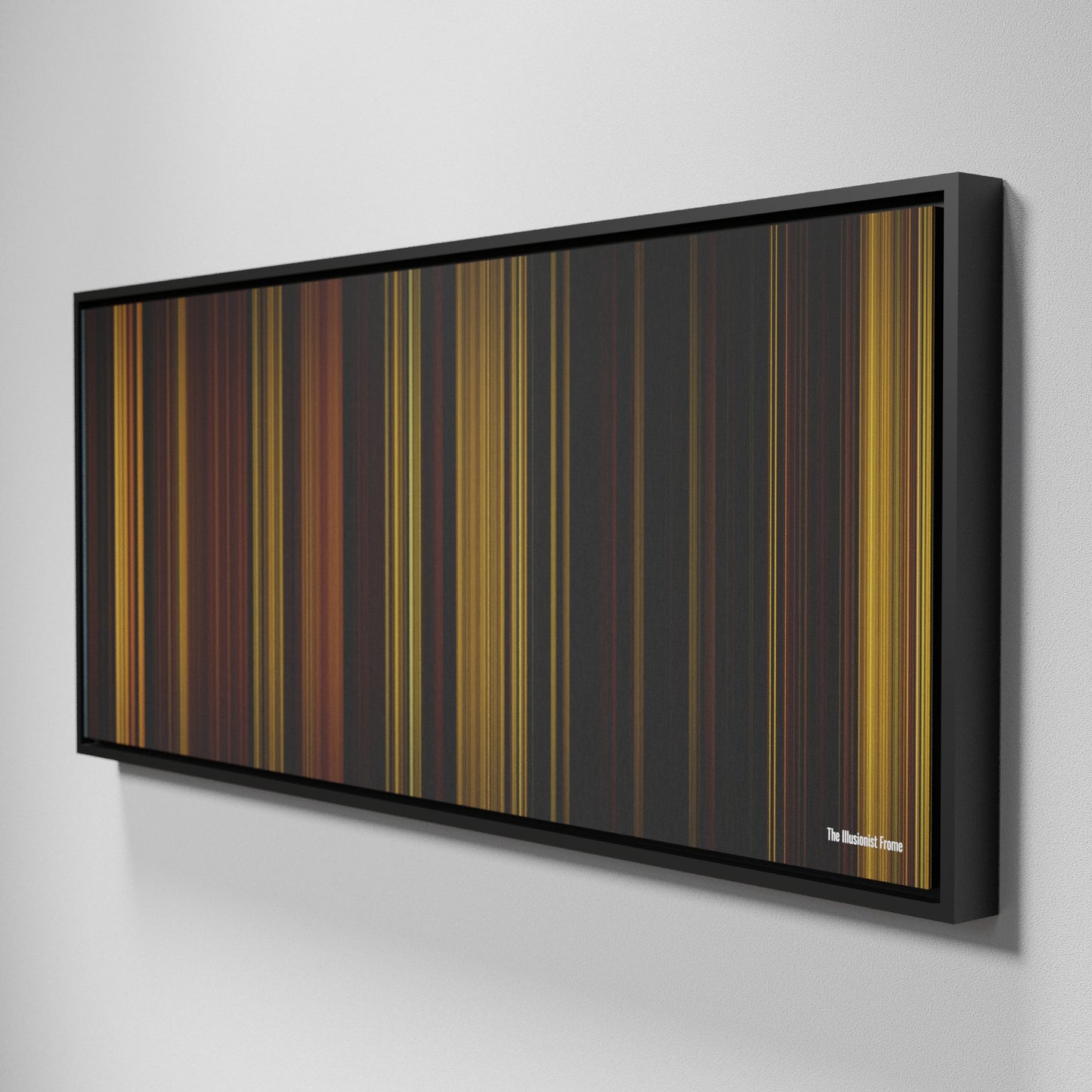 Side view of Framed Buff's of The Illusionist Frome on the wall