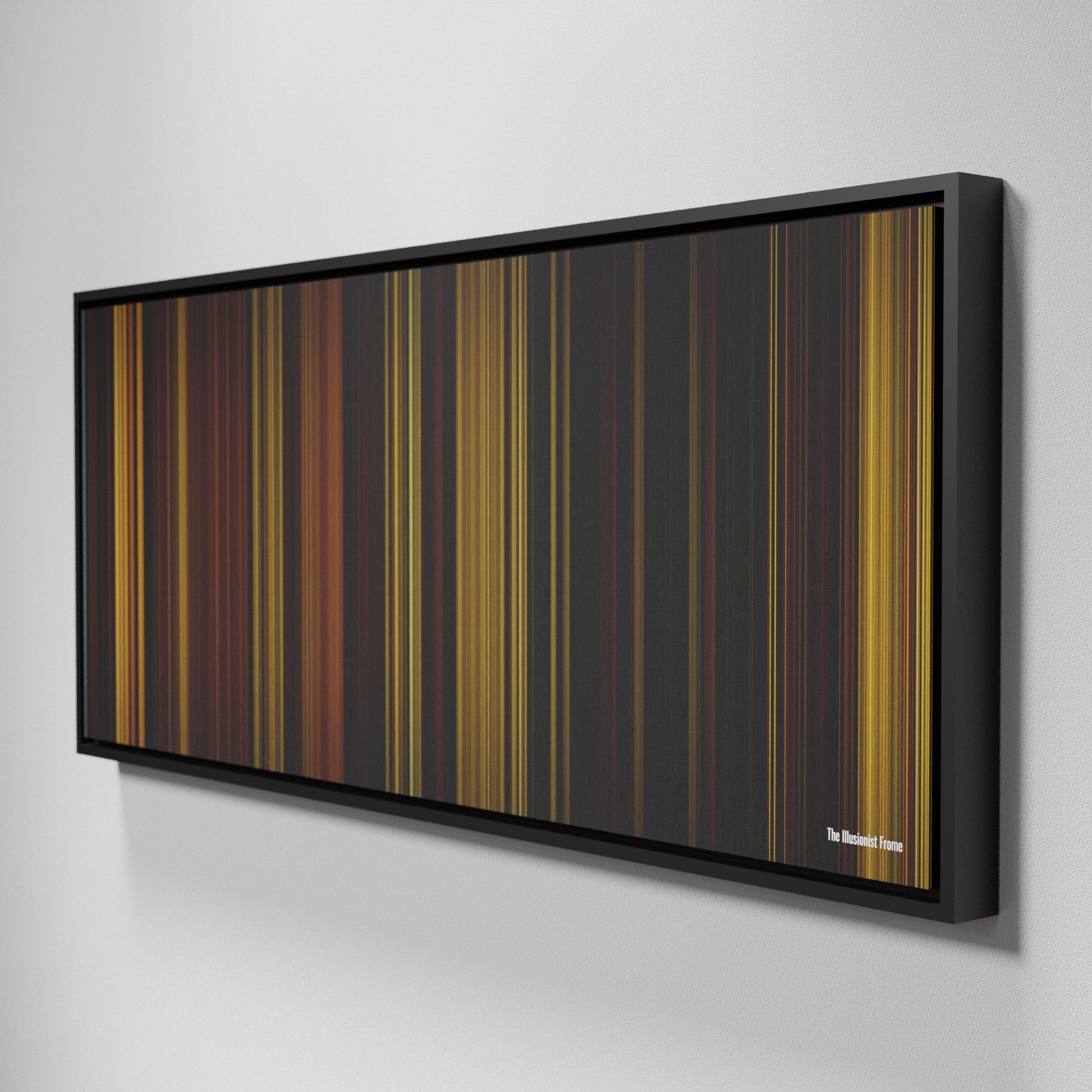 Side view of Framed Buff's of The Illusionist Frome on the wall