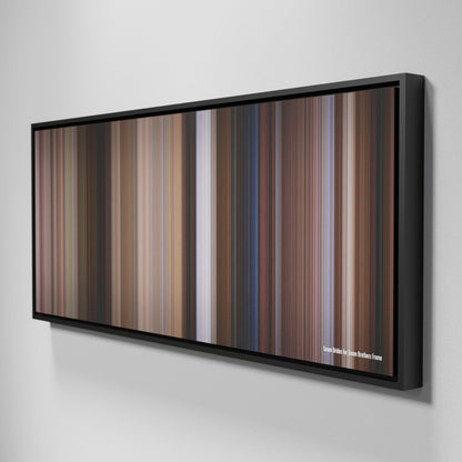 Side view of Framed Buff's of Seven Brides for Seven Brothers Frome on the wall