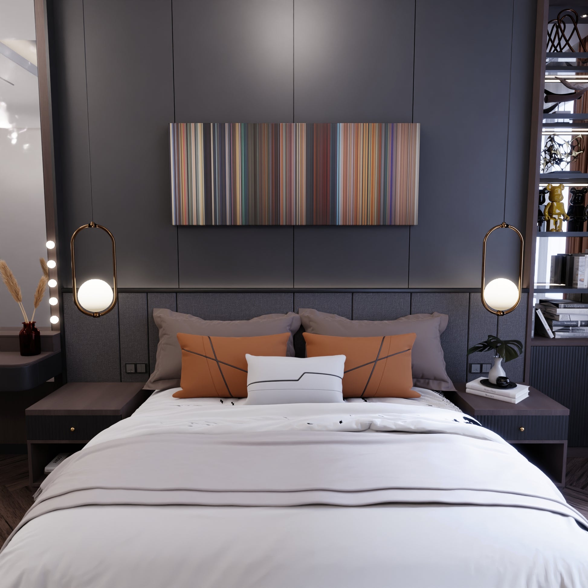 Bedroom interior with Megamind Frome on the wall