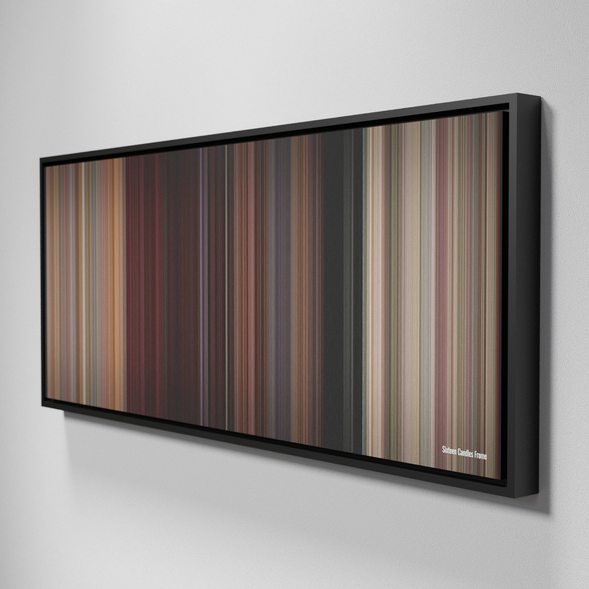 Side view of Framed Buff's of Sixteen Candles Frome on the wall