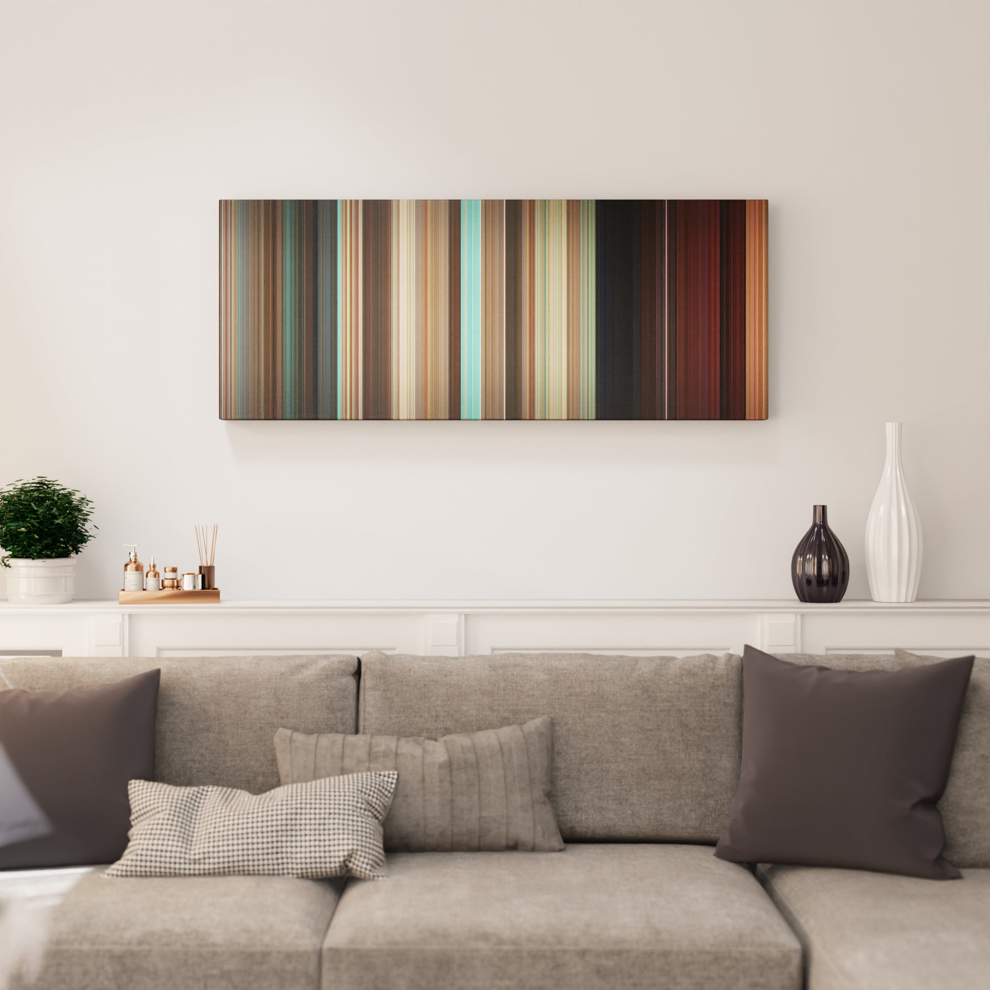 Living room interior with Couples Retreat Frome on the wall