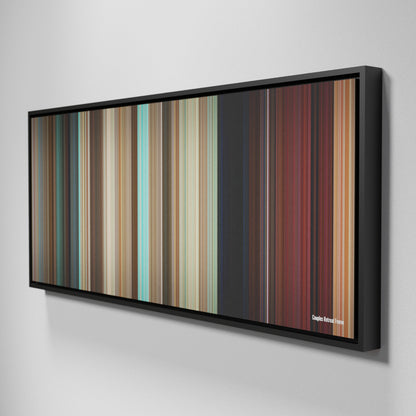 Side view of Framed Buff's of Couples Retreat Frome on the wall