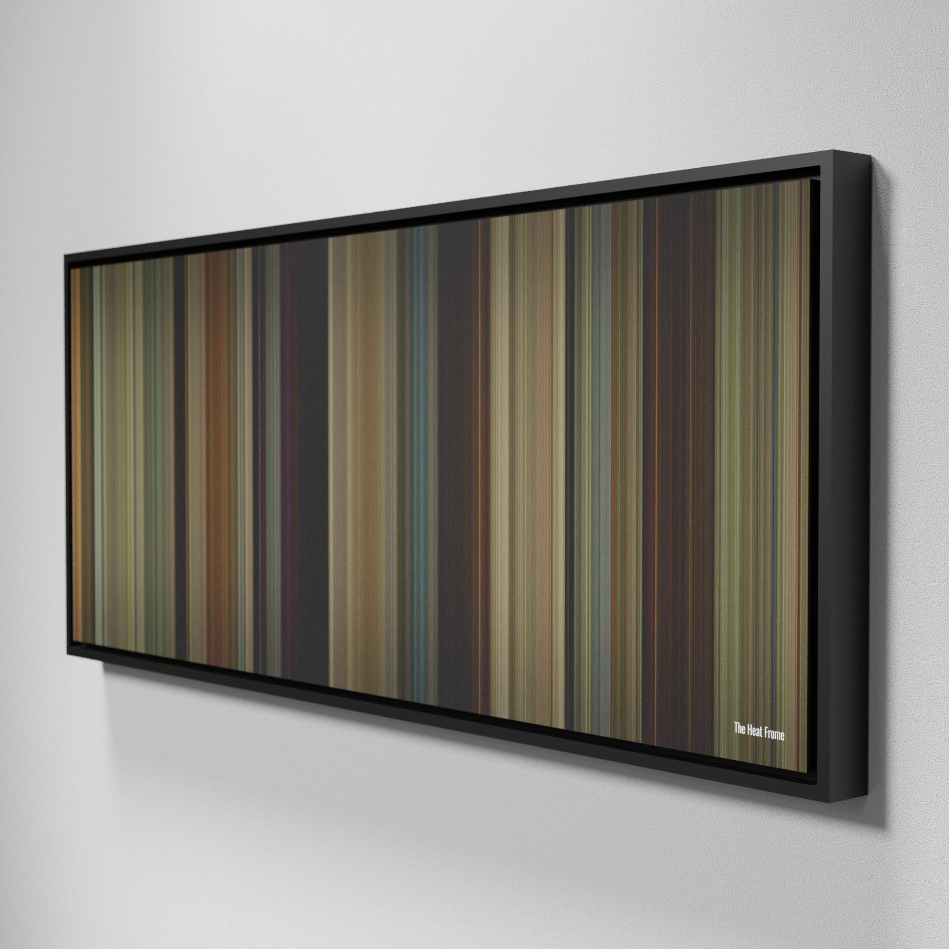 Side view of Framed Buff's of The Heat Frome on the wall