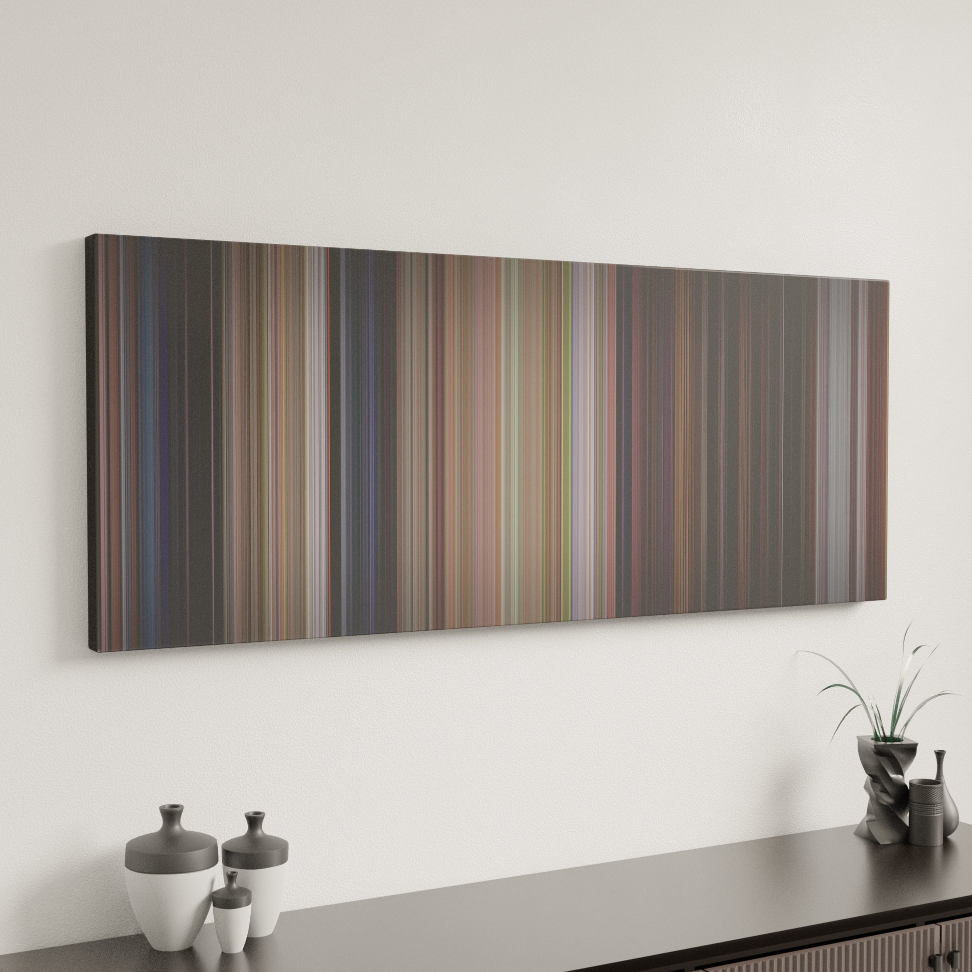 Minimal interior design with Scream Frome on the wall