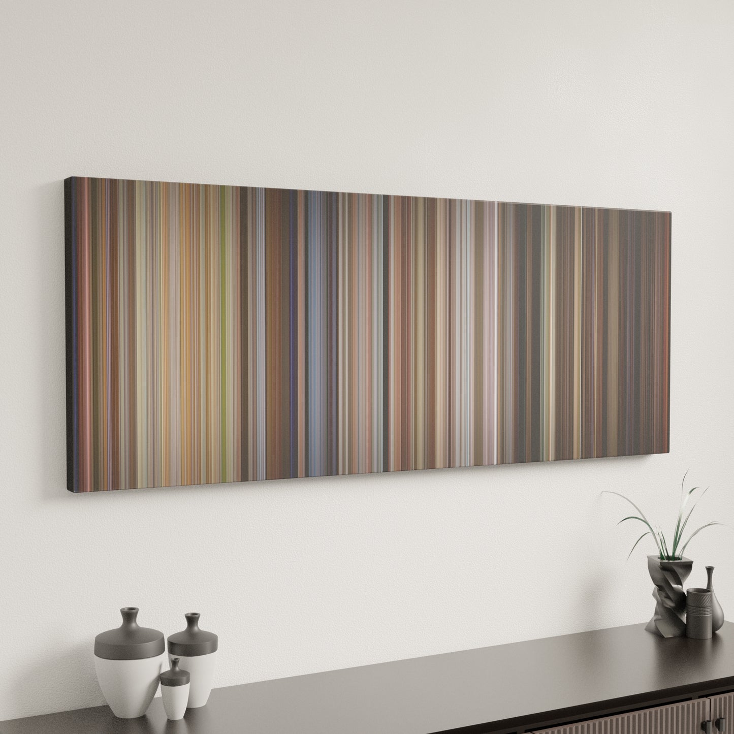 Minimal interior design with Village of the Damned Frome on the wall